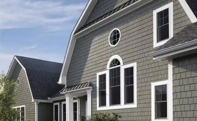 close up of house siding for a dallas home