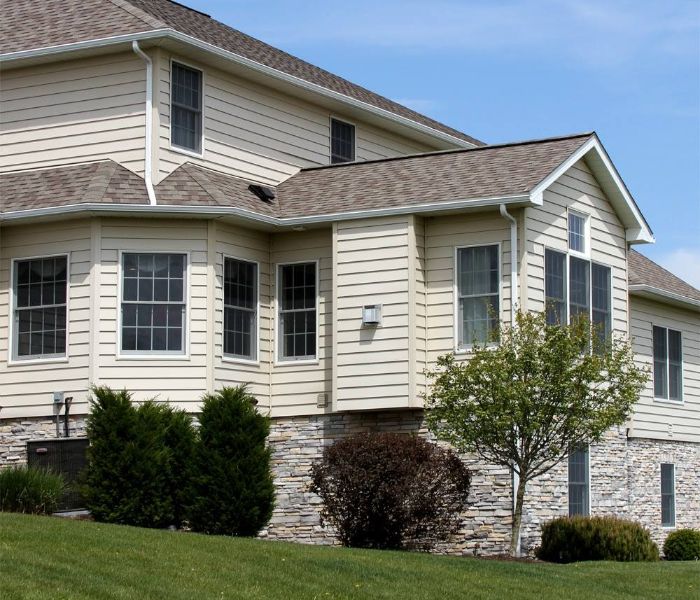 view of a house with new home windows Rowlett