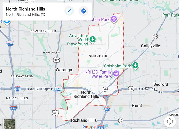 north-richland-hills-texas-map